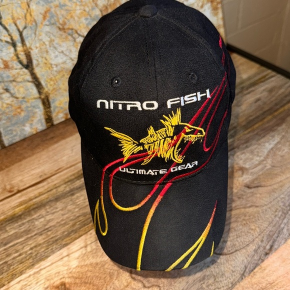 H3 Sports Gear Other - Nitro Fish NHRA drag racing ultimate gear ball hat Black/ yellow/ red adjustable